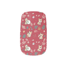 Fransk Bulldogg Nagelband Söta Jul Kawaii