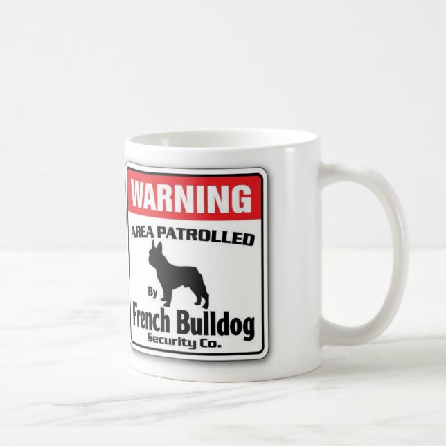 Fransk bulldogg patrullerad kaffemugg (Höger)