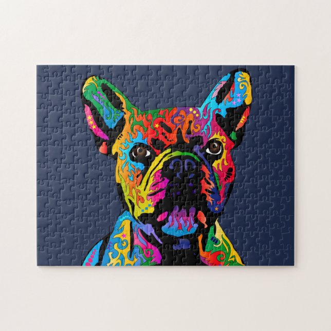Fransk bulldogg pussel (Horisontell)