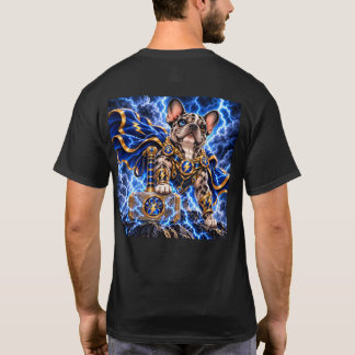 Fransk Bulldogg Superhjälte T-Shirt för Åskans Hun