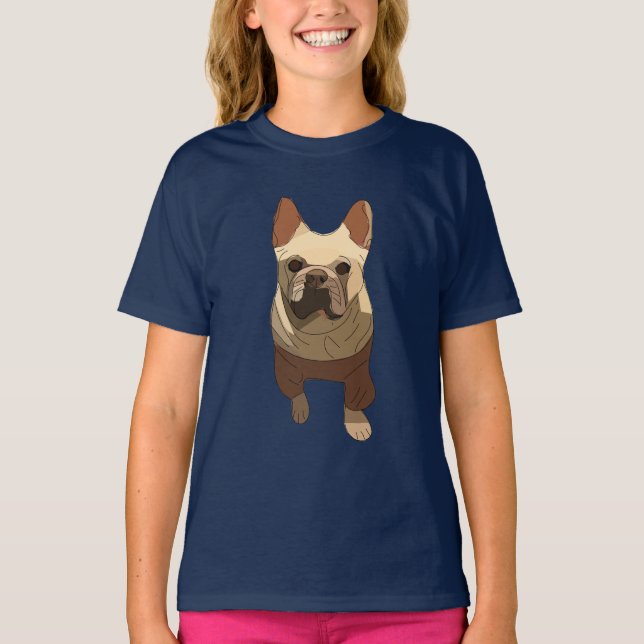 Fransk Bulldogg T Shirt (Framsida)