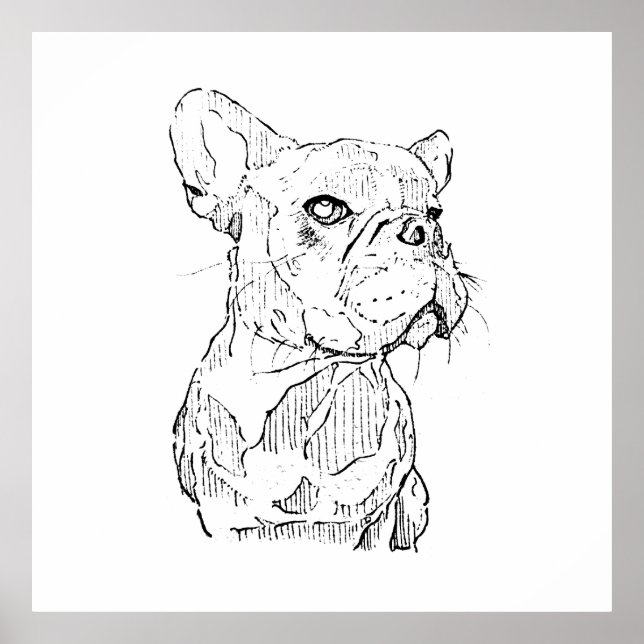 Fransk Bulldogg Väggkonst, Personlig Poster (Framsidan)