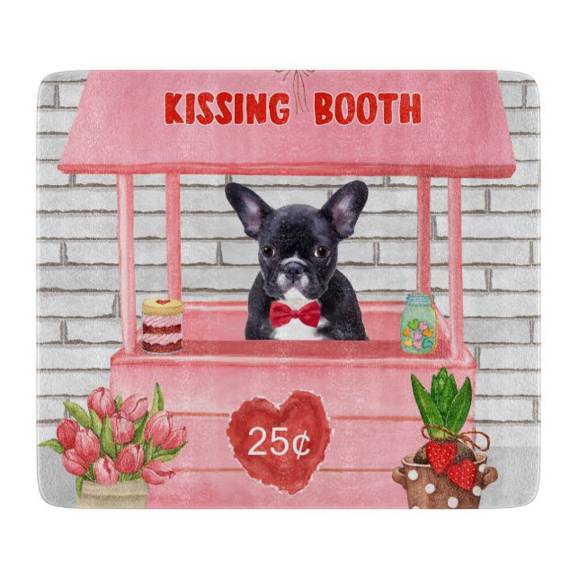 Fransk Bulldogg Valentines Kysstand (Framsidan)