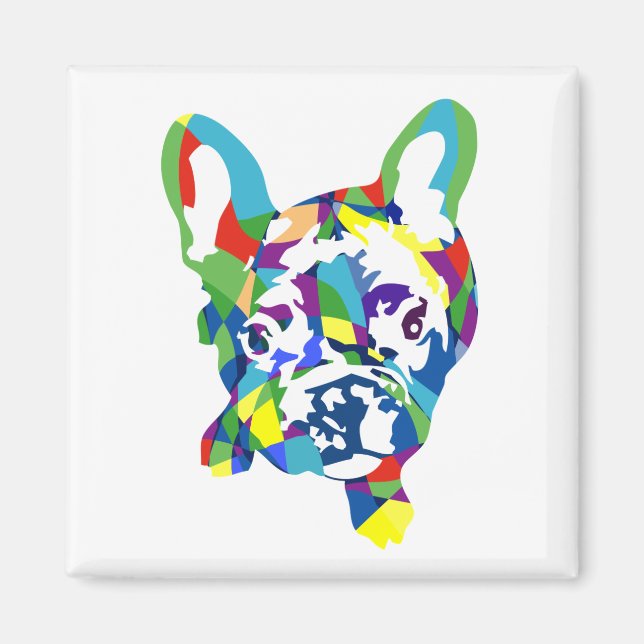Fransk Bulldogg Valp Magnet (Framsidan)