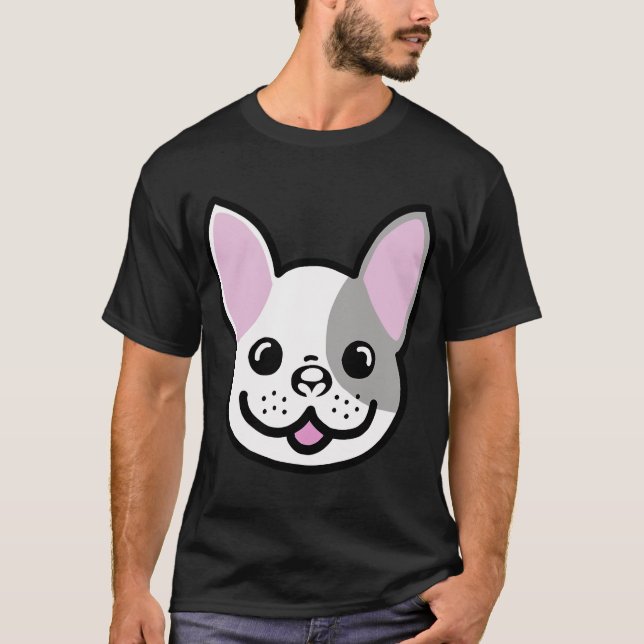 Fransk bulldogg-valp t shirt (Framsida)