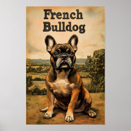 Fransk Bulldogg Vintagekonst Poster