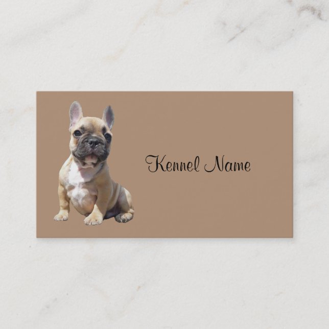 Fransk bulldoggavelsdjurvisitkort visitkort (Framsida)
