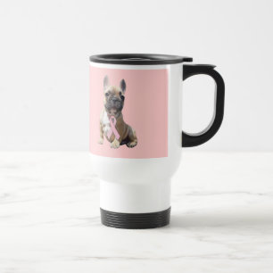 Fransk bulldoggbröstcancertravel mug resemugg
