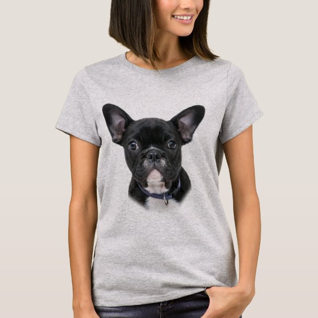 Fransk bulldogghund aveln t shirt (Framsida)