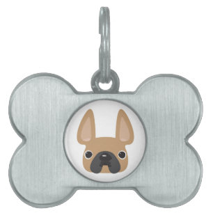 Fransk bulldogghundbrickor ID-bricka husdjur