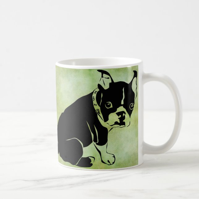Fransk bulldoggkaffemugg av Brad Hines Kaffemugg (Höger)