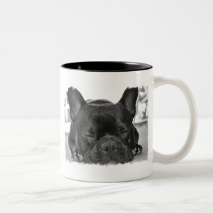 Fransk bulldoggkaffemugg Två-Tonad mugg
