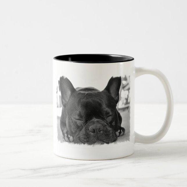 Fransk bulldoggkaffemugg Två-Tonad mugg (Höger)