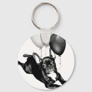 Fransk bulldoggkeychain för födelsedag nyckelring