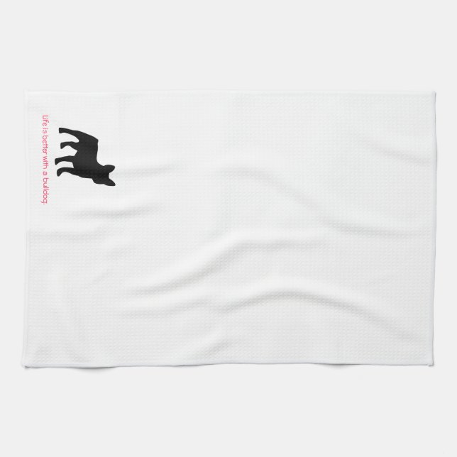 Fransk bulldoggkökshandduk 16" x 24", kökshandduk (Horisontell)