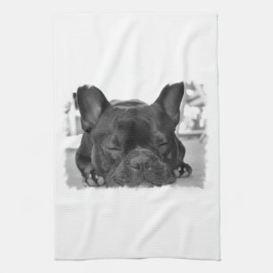 Fransk bulldoggkökshandduk kökshandduk