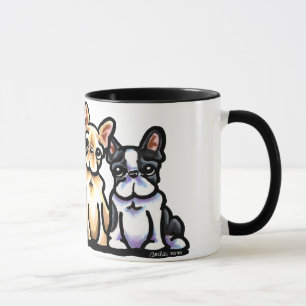 Fransk bulldoggkvartett mugg