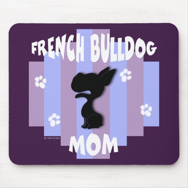 Fransk bulldoggmamma Mousepad Musmatta (Framsidan)