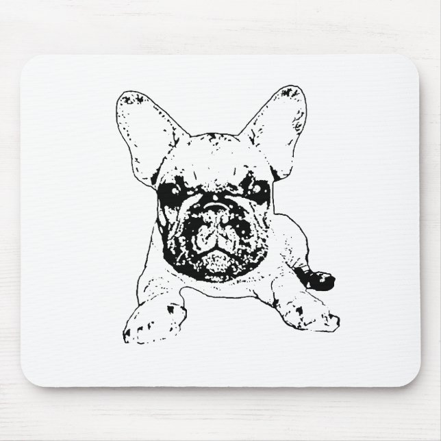 fransk bulldoggmousepad musmatta (Framsidan)