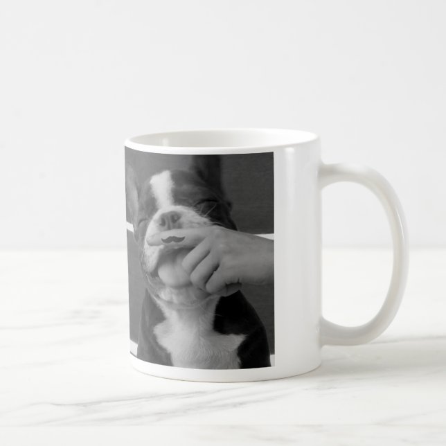 Fransk bulldoggmustaschmugg kaffemugg (Höger)