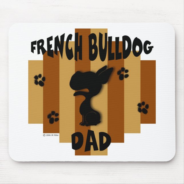 Fransk bulldoggpappa Mousepad Musmatta (Framsidan)