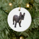Fransk bulldoggprydnad, gåvaidé julgransprydnad keramik (Tree)