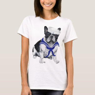 Fransk Bulldoggs Sjöman T Shirt