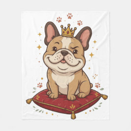Fransk Bulldoggsfilt Royal Hundälskarepresent Fleecefilt