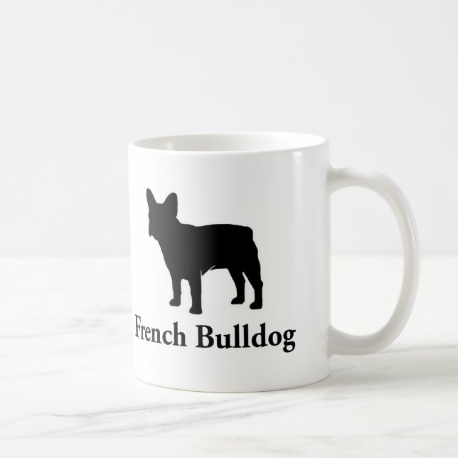 Fransk bulldoggSilhouette Kaffemugg (Höger)