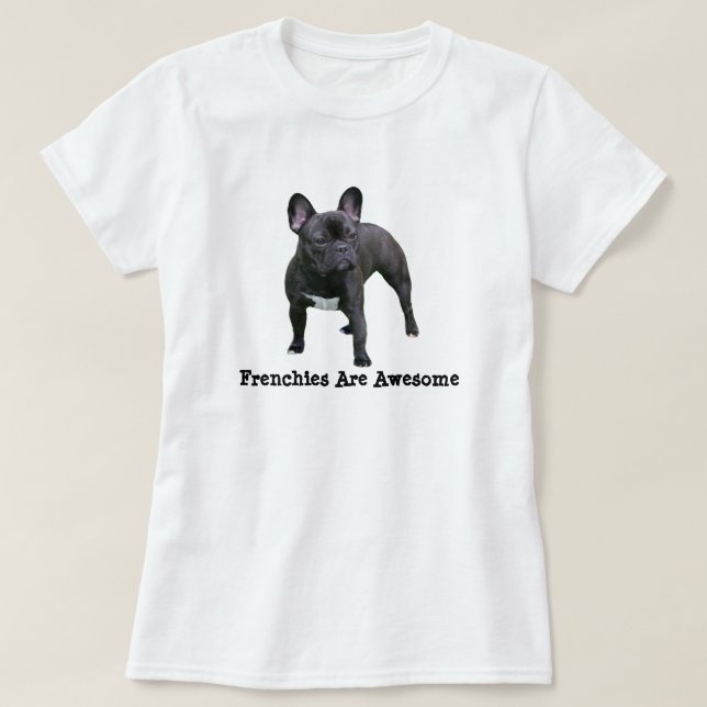 Fransk bulldoggskjorta tee shirt (Design framsida)