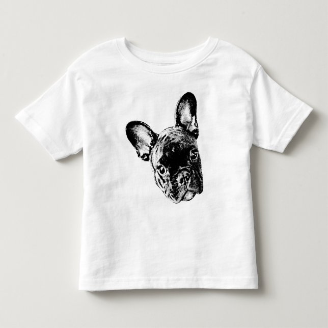 Fransk bulldoggspädbarnskjorta t shirt (Framsida)