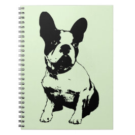 Fransk bulldoggspiralanteckningsbok anteckningsbok