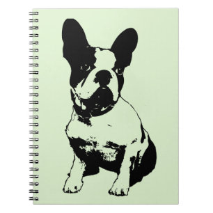 Fransk bulldoggspiralanteckningsbok anteckningsbok
