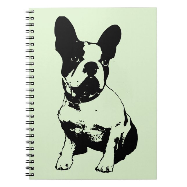 Fransk bulldoggspiralanteckningsbok anteckningsbok (Framsidan)