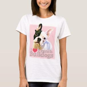 Fransk bulldoggT-tröja - bulldoggar för T Shirt
