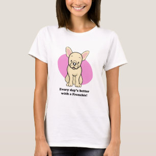 Fransk bulldoggT-tröja för gullig tecknad T Shirt