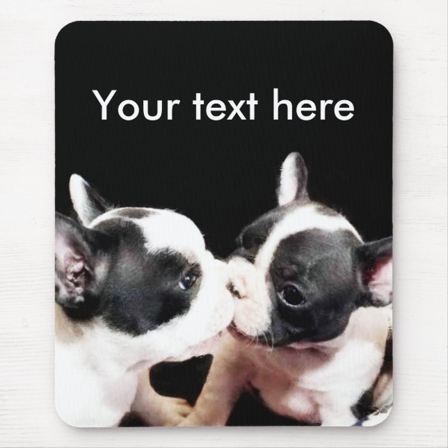 Fransk bulldoggvalpmousepad musmatta (Framsidan)