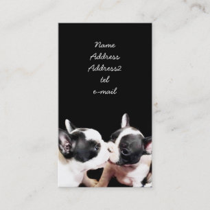 Fransk bulldoggvalpvisitkort visitkort