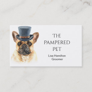 Fransk Bullog Pet Groomer/Vet/Sitters Visitkort