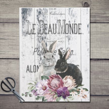 Fransk Bunnies Blommigt