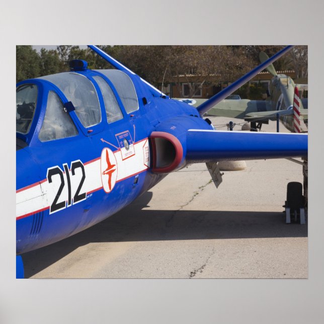 Fransk Byggt Fouga Magister-tränare Poster (Framsidan)