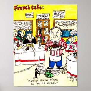 Fransk Cafe - affisch