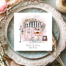 Fransk Cafe Bonjour Bebe Paris Tea Baby Shower Pappersservett