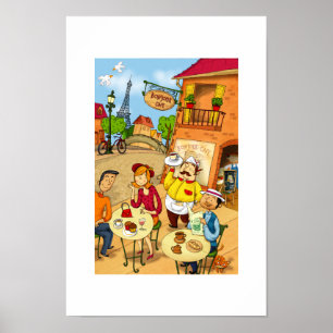 Fransk Cafe Poster