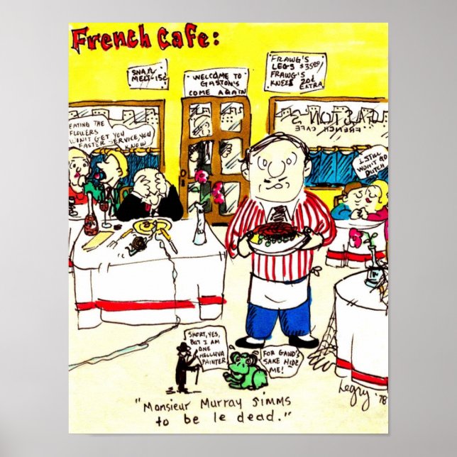 Fransk Cafe - Poster (Framsidan)