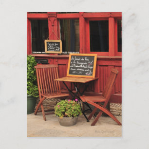 Fransk Cafe-vykort Vykort
