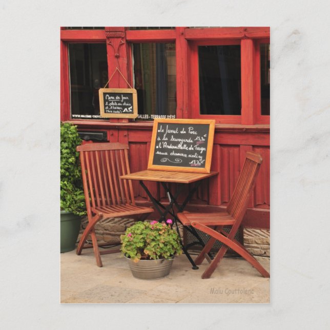 Fransk Cafe-vykort Vykort (Framsida)