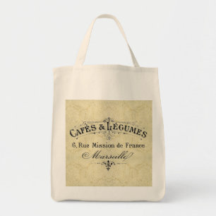 Fransk cafes- & Legumeslivsmedeltoto Tygkasse