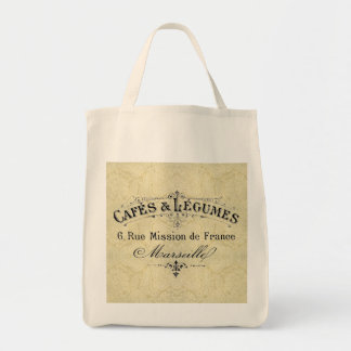 Fransk cafes- & Legumeslivsmedeltoto Tygkasse