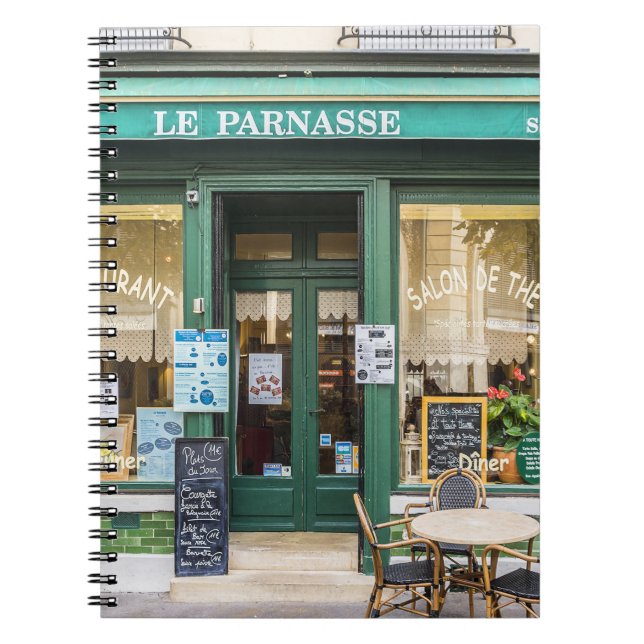 Fransk cafes: Versailles mysiga scen. Anteckningsbok (Framsidan)